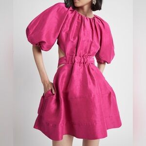 AJE Psychedelia Cut Out Dress Fuchsia 8 au (US 4).